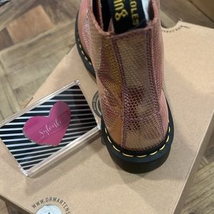Dr. Martens | Shoes | Dr Martens 46 Pascal Pink Iridescent Texture Boot ...